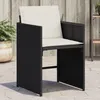 Image de Vidaxl Chaises De Jardin Lot De 4 Avec Coussins Noir RÃ©sine TressÃ©e