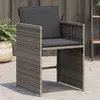 Image de vidaXL Chaises de jardin avec coussins lot de 4 gris résine tressée4007457