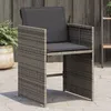 Image de Vidaxl Chaises De Jardin Avec Coussins Lot De 4 Gris RÃ©sine TressÃ©e
