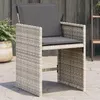 Image de vidaXL Chaises de jardin avec coussins lot de 4 gris clair poly rotin4007460