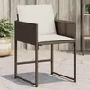 Image de vidaXL Chaises de jardin avec coussins lot de 4 marron résine tressée4007478