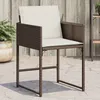 Image de Vidaxl Chaises De Jardin Avec Coussins Lot De 4 Marron RÃ©sine TressÃ©e