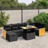 Image de Vidaxl Salon De Jardin 8 Pcs Avec Coussins Noir RÃ©sine TressÃ©e
