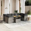 Image de Vidaxl Salon De Jardin Avec Coussins 10 Pcs Gris RÃ©sine TressÃ©e