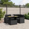 Image de vidaXL Vidaxl Salon De Jardin 5 Pcs Avec Coussins Noir Résine Tressée