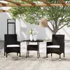 Image de vidaXL Vidaxl Salon De Jardin 10 Pcs Avec Coussins Noir Résine Tressée