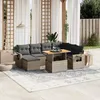 Image de Vidaxl Salon De Jardin 8 Pcs Avec Coussins Gris RÃ©sine TressÃ©e