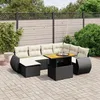 Image de Vidaxl Salon De Jardin 8 Pcs Avec Coussins Noir RÃ©sine TressÃ©e