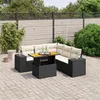 Image de vidaXL Salon de jardin 6 pcs avec coussins noir résine tressée3272631