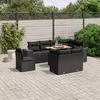 Image de vidaXL Vidaxl Salon De Jardin 9 Pcs Avec Coussins Noir Résine Tressée