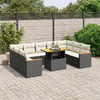 Image de Vidaxl Salon De Jardin 10 Pcs Avec Coussins Noir RÃ©sine TressÃ©e