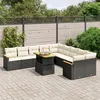 Image de Vidaxl Salon De Jardin 11 Pcs Avec Coussins Noir RÃ©sine TressÃ©e