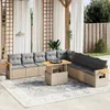 Image de Vidaxl Salon De Jardin 11 Pcs Avec Coussins Beige RÃ©sine TressÃ©e