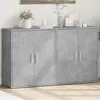 Image de vidaXL Buffets 2 pcs gris bÃ©ton 60x31x70 cm bois d'ingÃ©nierie