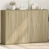 Image de vidaXL Buffets 2 pcs chêne sonoma 60x31x84 cm bois d'ingénierie3276569