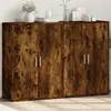 Image de vidaXL Buffets 2 pcs chêne fumé 60x31x84 cm bois d'ingénierie3276571