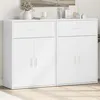 Image de vidaXL Buffets 2 pcs blanc 60x30x84 cm bois d'ingÃ©nierie