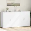Image de vidaXL Buffets 2 pcs blanc 79x38x80 cm bois dÂ¿ingÃ©nierie