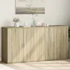 Image de vidaXL Buffets 2 pcs chÃªne sonoma 79x38x80 cm bois d'ingÃ©nierie