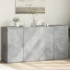 Image de vidaXL Vidaxl Buffets 2 Pcs Gris Béton 79x38x80 Cm Bois D'ingénierie
