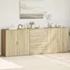 Image de vidaXL Buffets 3 pcs ChÃªne sonoma Bois d'ingÃ©nierie