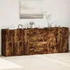 Image de vidaXL Buffets 3 pcs ChÃªne fumÃ© Bois d'ingÃ©nierie