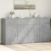 Image de vidaXL Buffets 2 pcs gris bÃ©ton 79x38x80 cm bois d'ingÃ©nierie