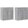 Image de vidaXL Buffets 2 pcs sonoma gris 79x38x80 cm bois d'ingÃ©nierie