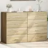 Image de vidaXL Buffets 2 pcs chêne sonoma 60x39x80 cm bois d'ingénierie3276625