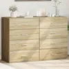 Image de vidaXL Buffets 2 pcs chÃªne sonoma 60x39x80 cm bois d'ingÃ©nierie