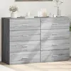 Image de vidaXL Buffets 2 pcs sonoma gris 60x39x80 cm bois d'ingénierie3276628