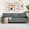 Image de vidaXL Canapé à 3 places Gris foncé 210 cm Tissu4007415