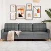 Image de vidaXL Vidaxl Canapé À 3 Places Gris Foncé 210 Cm Tissu