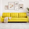 Image de vidaXL Canapé à 3 places Jaune clair 210 cm Tissu4007419
