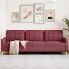 Image de vidaXL CanapÃ© Ã  3 places Rouge bordeaux 210 cm Tissu