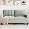 Image de vidaXL CanapÃ© Ã  2 places Gris clair 140 cm Velours