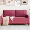 Image de vidaXL CanapÃ© Ã  2 places Rouge bordeaux 140 cm Velours