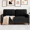 Image de vidaXL CanapÃ© Ã  2 places Noir 140 cm Velours