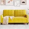 Image de vidaXL CanapÃ© Ã  2 places Jaune 140 cm Velours