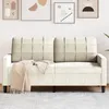 Image de vidaXL CanapÃ© Ã  2 places CrÃ¨me 140 cm Velours