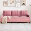 Image de vidaXL CanapÃ© Ã  3 places Rose 180 cm Velours