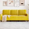 Image de vidaXL Canapé à 3 places Jaune 180 cm Velours4007640