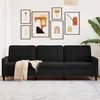 Image de vidaXL Canapé à 3 places Noir 210 cm Velours4007649