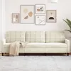 Image de vidaXL CanapÃ© Ã  3 places CrÃ¨me 210 cm Velours