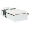 Image de vidaXL Cadre de lit sans matelas blanc 75x190 cm bois d'ingénierie841986