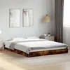 Image de vidaXL Cadre de lit chêne fumé 160x200 cm bois d'ingénierie