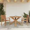 Image de vidaXL Vidaxl Table De Jardin Ø109x74 Cm Bois De Teck Solide