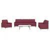 Image de vidaXL Ensemble de canapÃ©s 3 pcs rouge bordeaux tissu