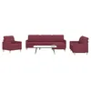 Image de Vidaxl Ensemble De CanapÃ©s 4 Pcs Avec Repose-Pied Rouge Bordeaux Tissu