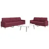 Image de vidaXL Ensemble de canapés 2 pcs rouge bordeaux tissu3278325